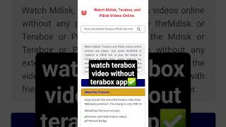 play terabox video without app youtube shortvideo fypシ゚viral viral share subscribe like [upl. by Lay]