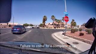 Henderson Nevada DMV Test Fail Failure to come to a complete stop [upl. by Notnirb163]