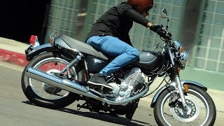 2015 Yamaha SR400 First Ride  MotoUSA [upl. by Nrol]