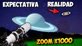 SATURNO y JUPITER en mi TELESCOPIOEXPECTATIVA  REALIDAD [upl. by Adiesirb]