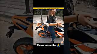 automobile girlreactionshorts funny girlsreactiononsuperbike ytshortsvideo publicreaction [upl. by Eilasor215]