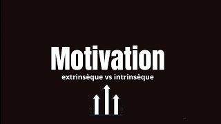 Motivation extrinsèque vs intrinsèque [upl. by Aliber256]