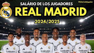 SALARIO DE LOS JUGADORES DEL REAL MADRID EN 2024 [upl. by Claudio]