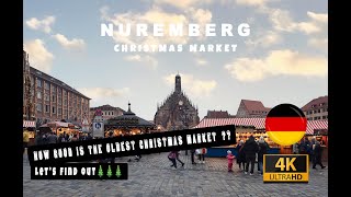 Nuremberg Christmas Market The best Christmas market in the world 4k walking tour [upl. by Natalya]