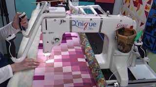 Make an InTheFrame Patchwork Scarf on a Longarm  Part 1 [upl. by Straub164]