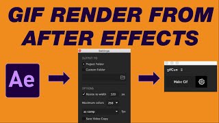 How to export gif from after effects  Render gif from Gifgun plugin [upl. by Inasah]