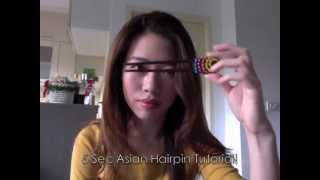 How to Make a Hair Bun Using Asian Hair Pin Pen Chopstick [upl. by Paulson]