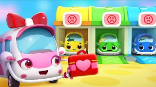 Monster Ambulance Song  Cars Rescue  Safety Rule Nursery Rhyme amp Kids Song  BabyBus  Cars World [upl. by Atiuqrahs]