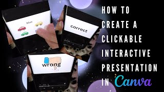 How to Create an Clickable Interactive Presentation using Hyperlinks in Canva [upl. by Niwrad]