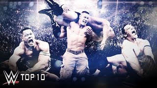 John Cenas Hardestfought Victories  WWE Top 10 [upl. by Akemyt]