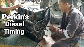 How To Timing Engine Perkins Diesel ll 4 Cylinder ll Roland repair vlog [upl. by Lenehc148]