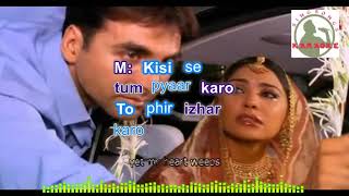 KISISE TUM PYAAR KARO hindi karaoke for Male singers with lyrics [upl. by Schecter]