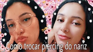 Como trocar o piercing do nariz [upl. by Standley]