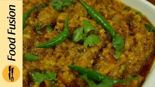 BBQ Baingan brinjal Ka Bharta Recipe By Food Fuision [upl. by Kehr]