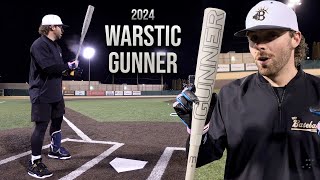 Hitting with the 2024 Warstic Gunner  BBCOR Baseball Bat Review new BBCOR distance PR [upl. by Elmer591]