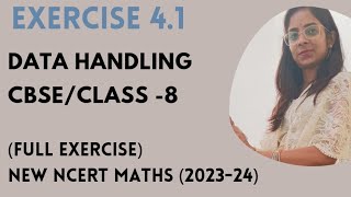 Maths Class 8 Exercise  41 Data Handling Chapter 4  by SHREYA GANGWAR  NEW NCERT [upl. by Nnylarak]