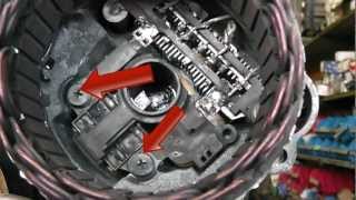 Mitsubishi alternator repair  brush change Fits Pajero KiaPegeot and many more [upl. by Ahsimed]