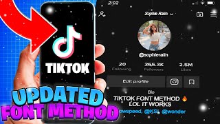 UPDATED TikTok Font Username Method Any Username For FREE PATCHED [upl. by Auberon390]