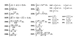 1033 a 1053 Demidovich Integral Resolução Resolution solution Demidovich Numero 1033 a 1053 [upl. by Neryt]