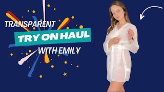 4K TRY ON HAUL Transparent Try on Haul  White Dress  With Emily😈 [upl. by Bello408]