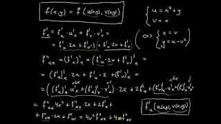 Differentialkalkyl flerdim del 15  transformation av andraderivator vid koordinatbyte [upl. by Eetak648]