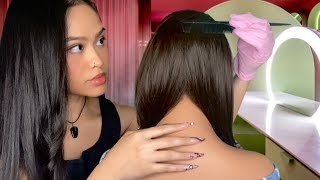 ASMR RELAXING Scalp Check  Dandruff Removal  Back Scratch Scalp Scratch Massage Plucking gum [upl. by Eirovi162]