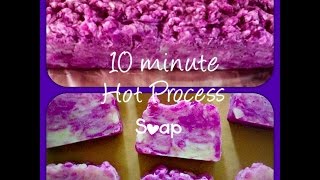 10 minute Hot Process Soap using stick blender [upl. by Pagas]