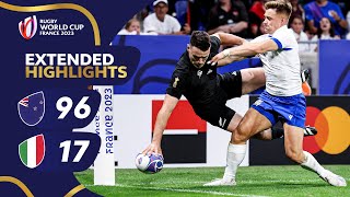 AWESOME All Blacks 14try rout  New Zealand v Italy  Rugby World Cup 2023 Extended Highlights [upl. by Acinorrev]