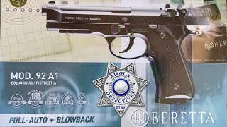 Beretta 92A1 Full Auto Co2 177 Blowback BB Pistol quotFull Reviewquot by Airgun Detectives [upl. by Ilrebmyk]