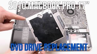 2010 Macbook Pro 17quot A1297 DVD Drive Replacement [upl. by Enihpets]