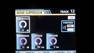 Tascam DP24  Reduce room noise in recording [upl. by Idnim]