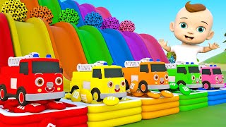 Bus Song  Baby song find the color of the car on the candies  Nursery Rhymes amp Kids Songs [upl. by Coralie]