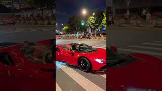 Girl is happy in the Ferrari SF90 Shanghai [upl. by Ahtael]