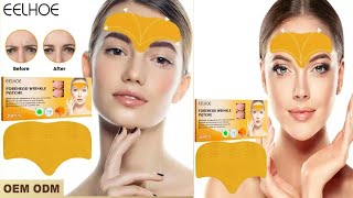 EELHOE Antiwrinkle Forehead Line Removal  Gel Patch Firming Mask Frown Lines Face Skin Care [upl. by Aecila]