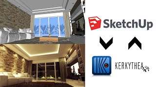 Como instalar o Kerkythea no SketchUp [upl. by Atekihc]