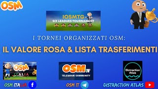 Online Soccer Manager GUIDA 2021 Il Valore Rosa e Lista Trasferimenti  SIX LEAGUES TOURNAMENT [upl. by Ojyram]