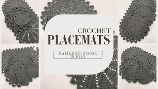 CROCHET PLACEMATS  RAMADAN DECOR SERIES  TUTORIAL  DIY [upl. by Natsirhc]