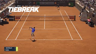 TIEBREAK  Rafael Nadal Vs Denis Shapovalov I Rome Masters I Expert Difficulty PS5 [upl. by Bobbette273]