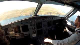 Chania LGSA cockpit view landing rwy 29 [upl. by Navlys]