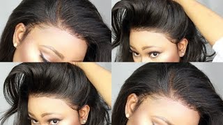 ChrissyBales  How to slay baby hair on customised frontal2 methods Cutting the Lace [upl. by Alliuqal]