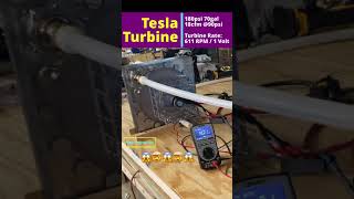 Boundary Layer Tesla Turbo Lab Tests Usable Power  Compressed Air Turbo Generator Dyno Shorts [upl. by Rebeka]