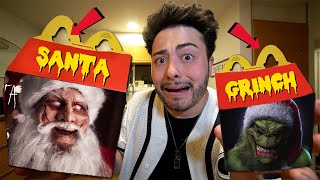 DO NOT ORDER SANTA CLAUS AND GRINCH HAPPY MEAL AT 3 AM GROSS [upl. by Linnie599]