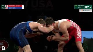 Vladimer Khinchegashvili PINS Dan Dennis at the 2016 UWW World Cup [upl. by Wettam]