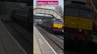 Saltburn Railtours 47832  57313 quotScarborough Castlequot idols past Cramlington shorts class47 train [upl. by Berti]