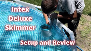 Intex Deluxe Wall Mount Surface Skimmer Setup and Review [upl. by Yeldoow595]