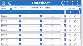 Timesheet Application in Power apps [upl. by Byers]