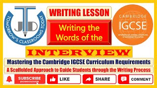 How to Write the Perfect Interview Response  Mastering IGCSE Writing [upl. by Alleris]