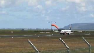 Ryanair Take off from City of Derry airport [upl. by Ayihsa]