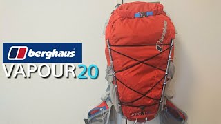 【バーグハウス・リュック】ヴェイパー20／ベイパー20／レビュー、洗濯方法などberghaus VAPOUR 20 [upl. by Kirstin]