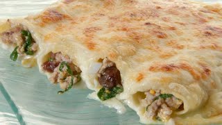 Receta de canelones de carne con espinacas y pasas  Karlos Arguiñano [upl. by Anetsirhc308]